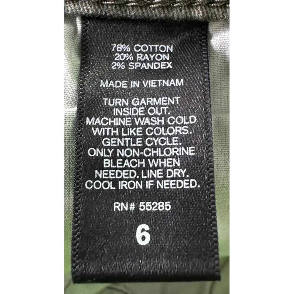 Express Camo Denim Mini Skirt Women Sz 6 Raw Hem Stretch Retro Y2K Cargo Utility - Picture 4 of 7
